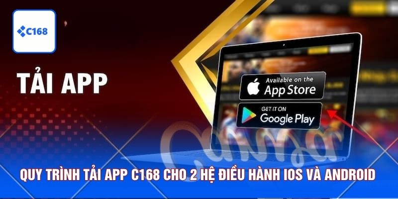 Quy trình tải app C168 cho 2 hệ điều hành máy IOS/Android 